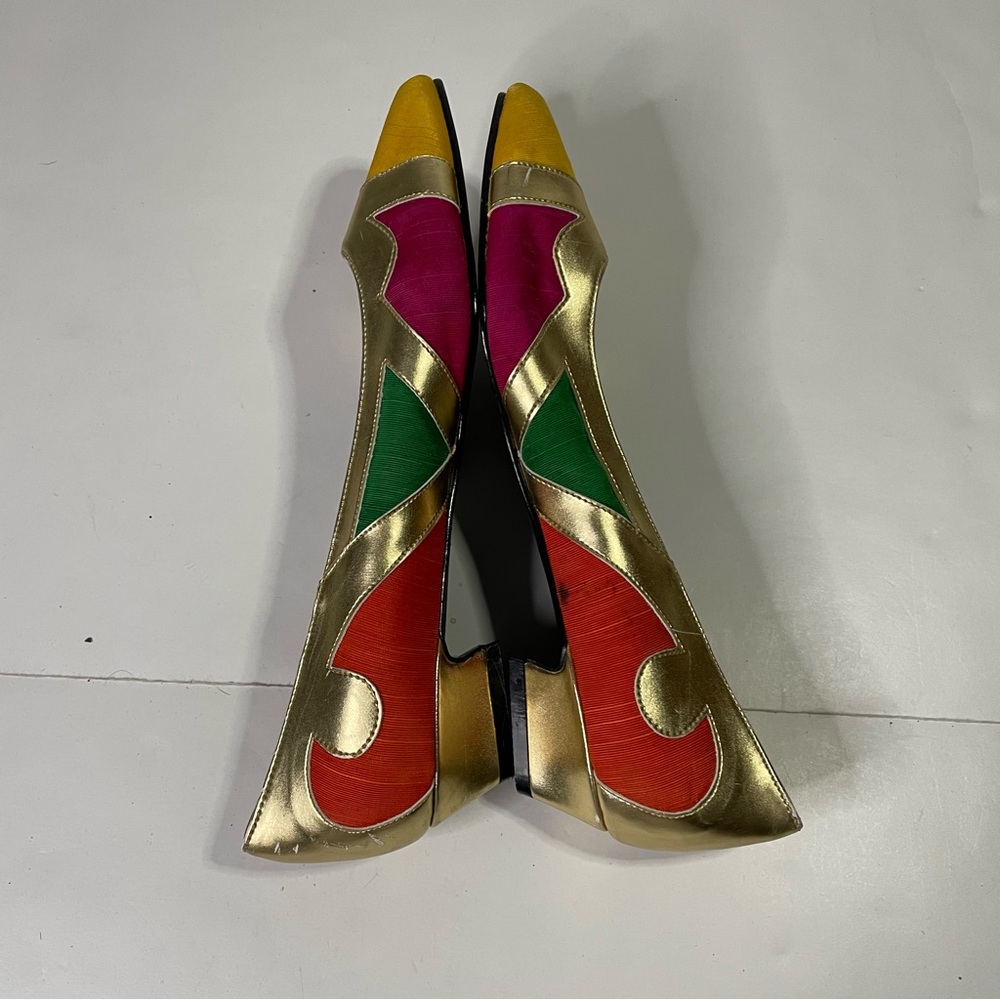 Princess Robyn Colorful Mini Heel Loafer Dress Business Casual Shoes Size 9.5 - Picture 5 of 11